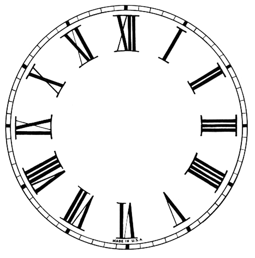 Printable Clock Hands Template