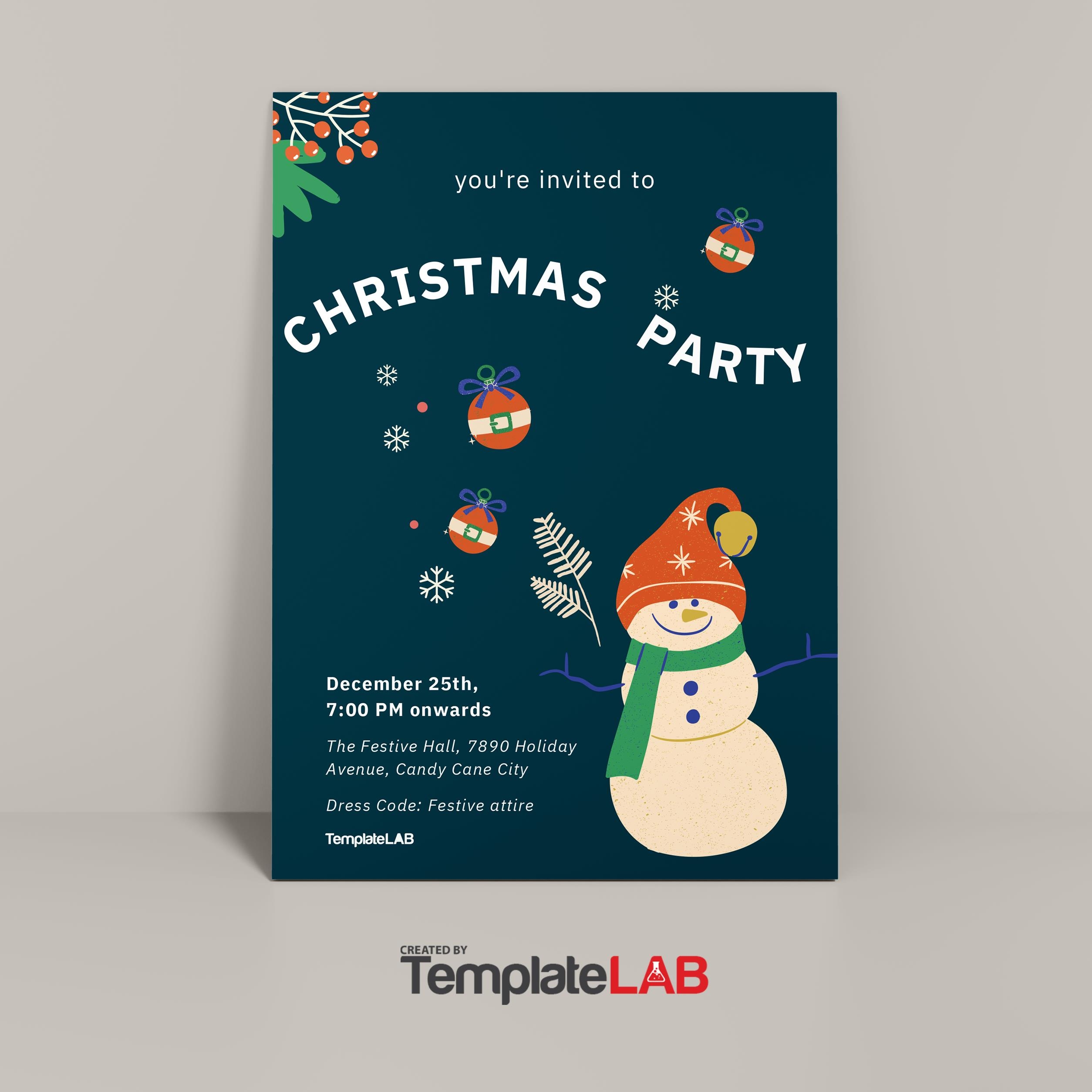 Free Printable Christmas Party Flyer Templates Word