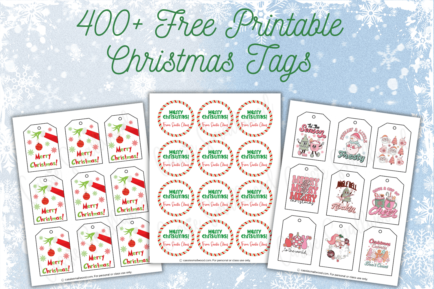 Christmas Tag Template Printable Free