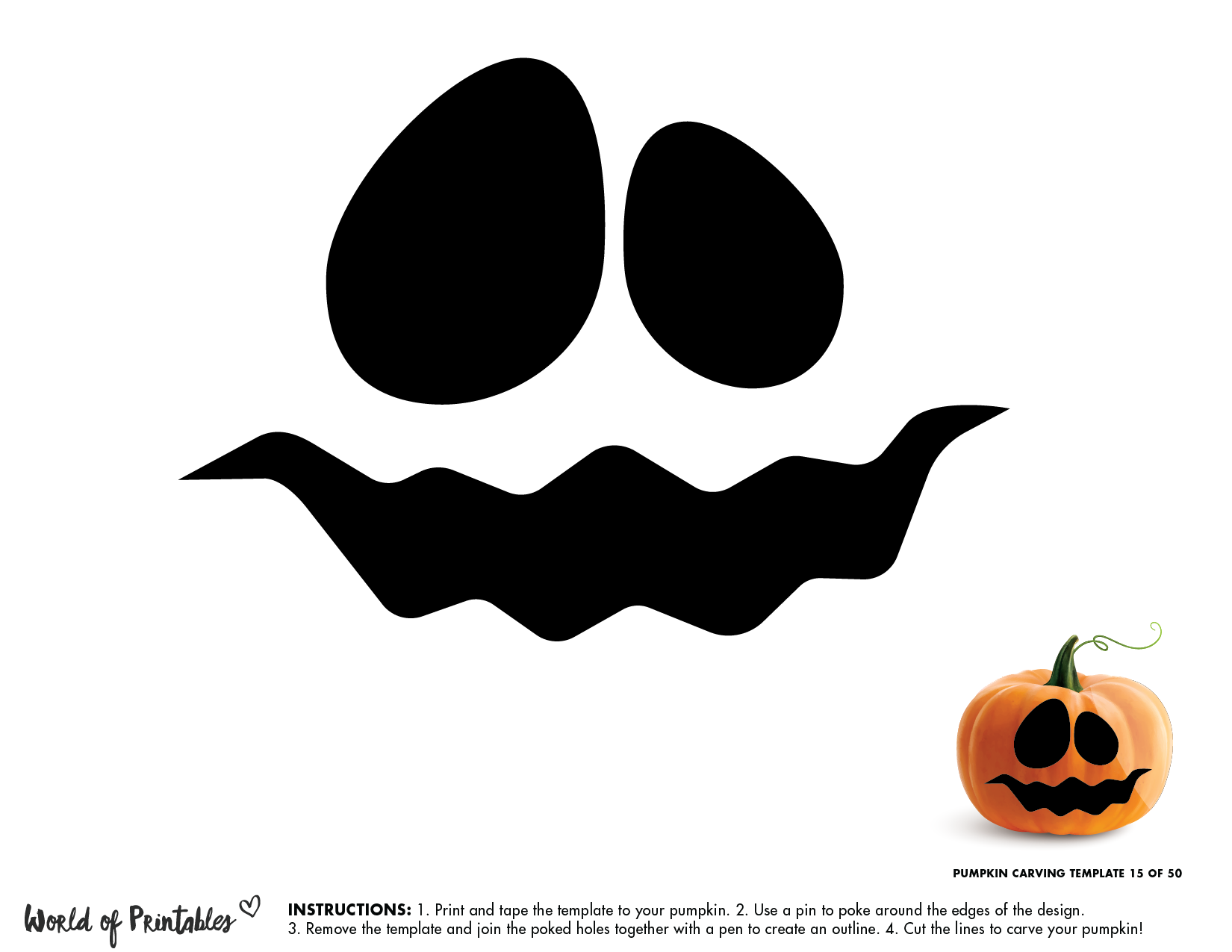 Free Printable Jack O Lantern Faces Templates