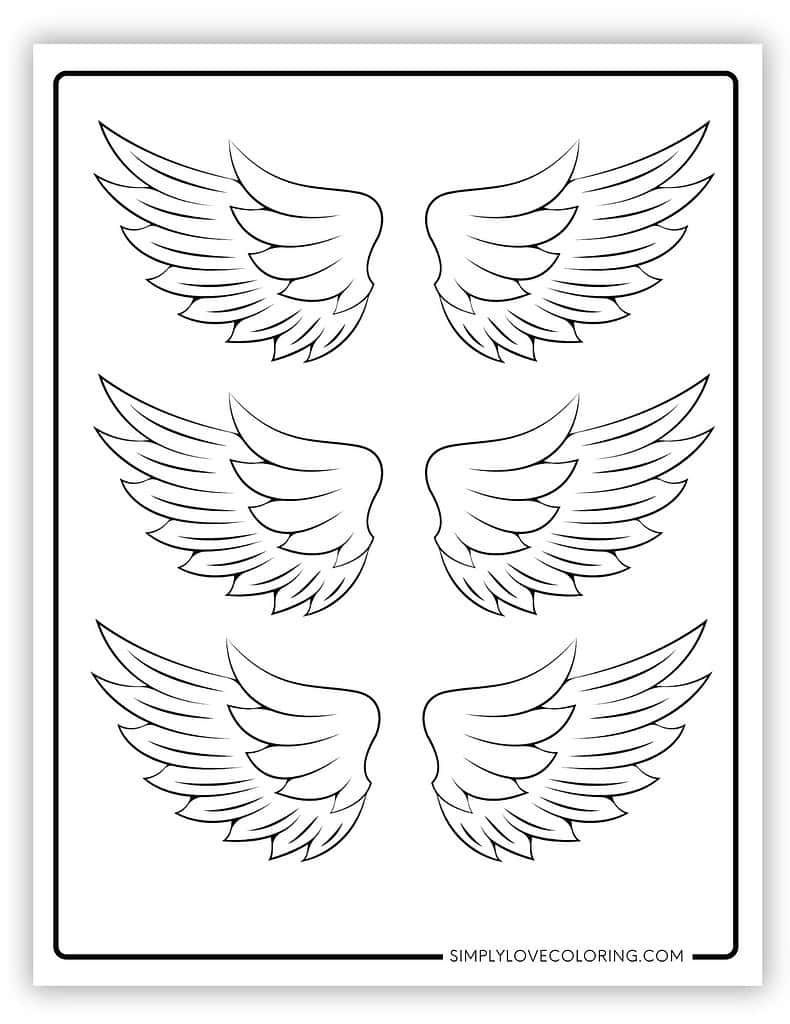 Printable Cut Out Angel Wings Template