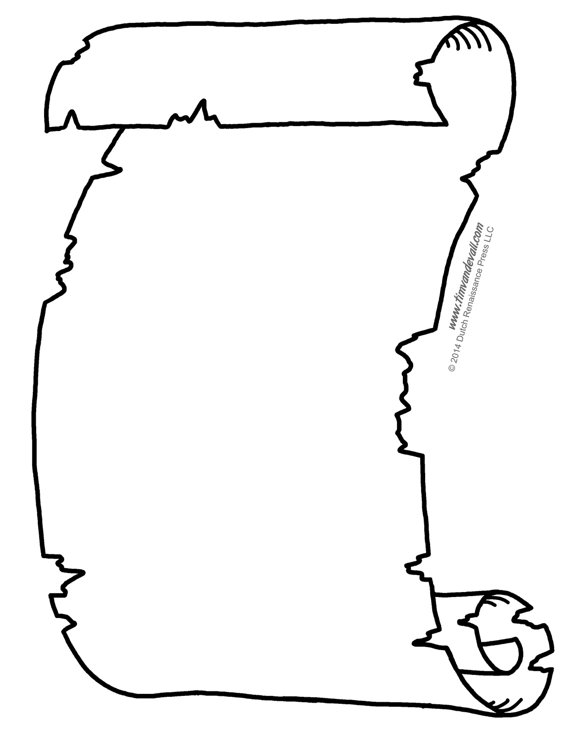 Blank Scroll Template Printable Blank Scroll Template Printable