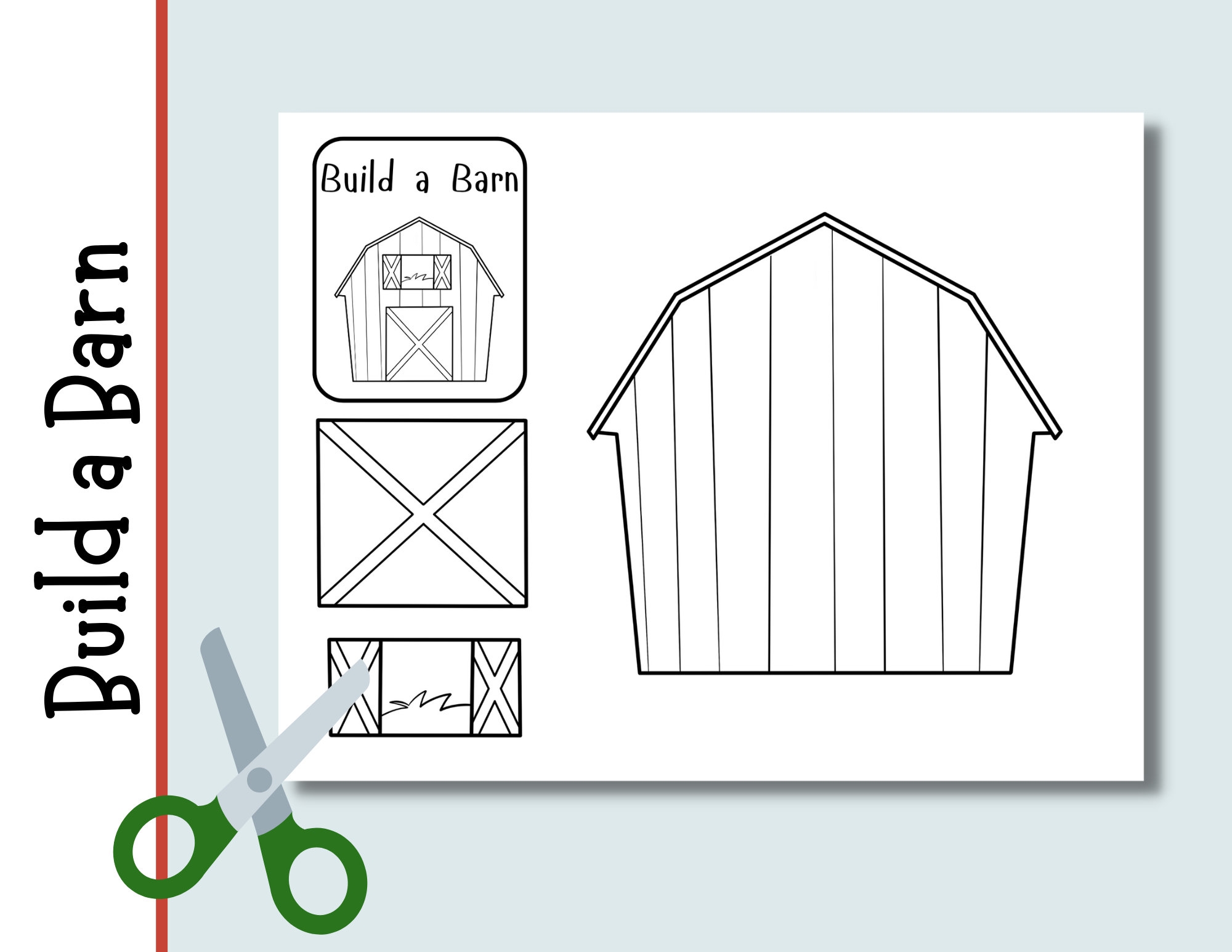 Cut Out Barn Template Printable