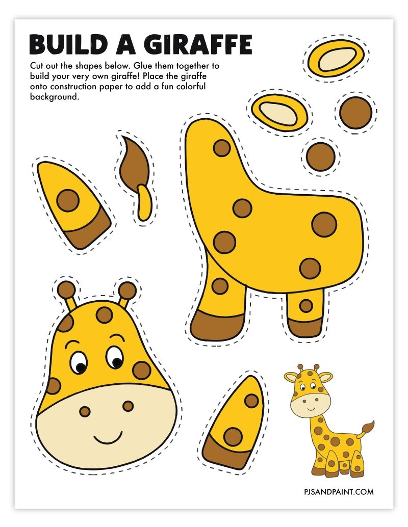 Cut Out Giraffe Template Printable Cut Out Giraffe Template Printable