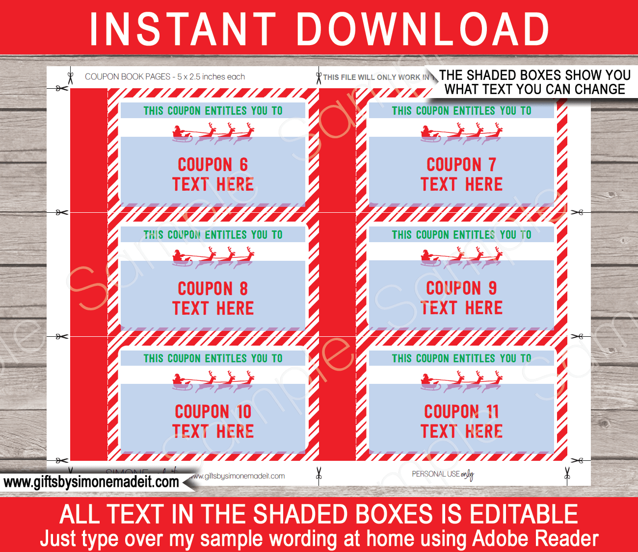 Free Printable Christmas Coupon Templates
