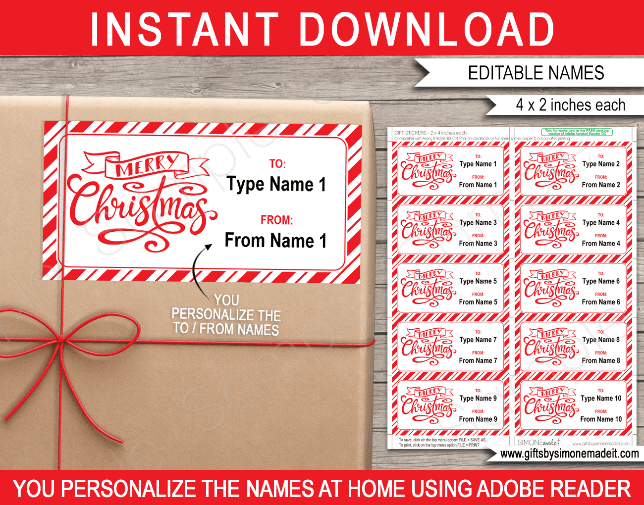 Free Printable Christmas Label Templates Free Printable Christmas Label Templates