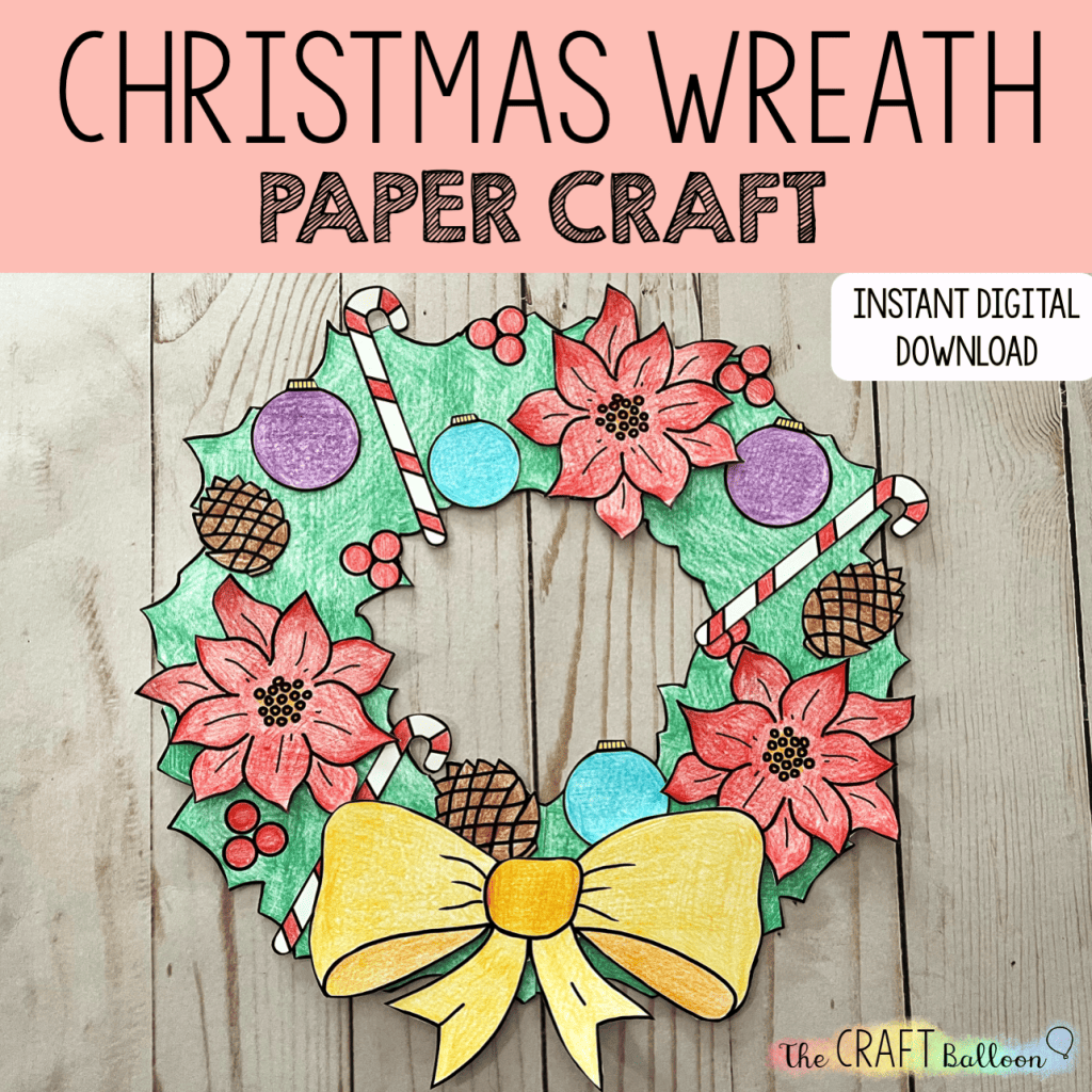 Christmas Wreath Printable Template Christmas Wreath Printable Template