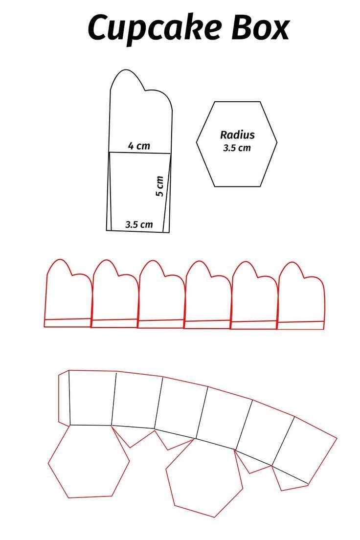 Printable Diy Cupcake Box Template