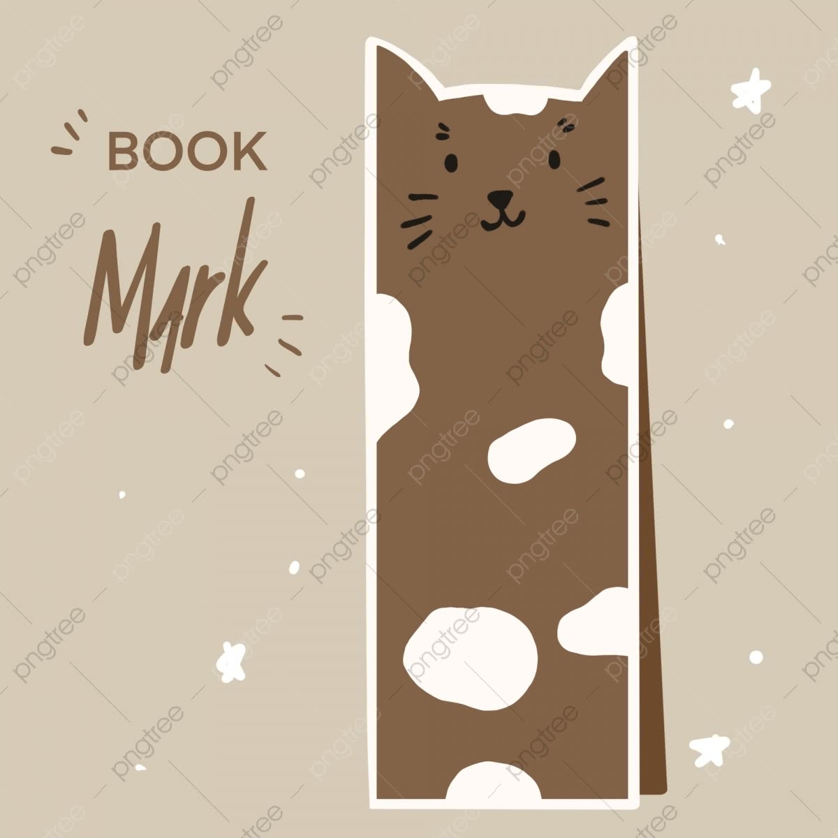 Cute Brown Cat Bookmark Printable Template Template Download On 