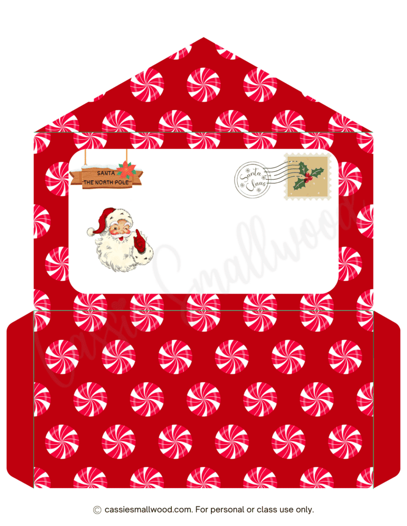 Printable Christmas Envelope Template Printable Christmas Envelope Template