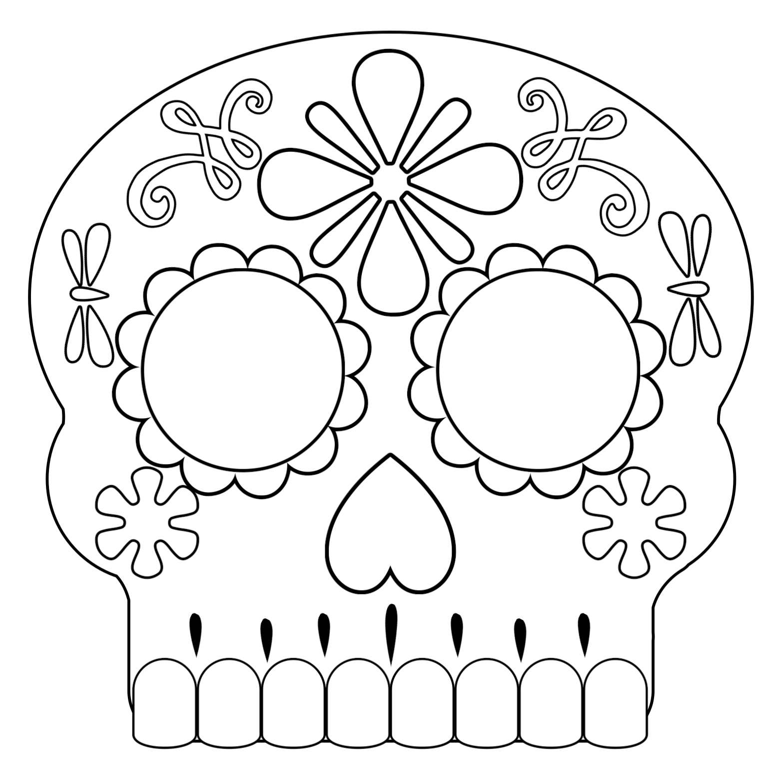 Printable Day Of The Dead Mask Template