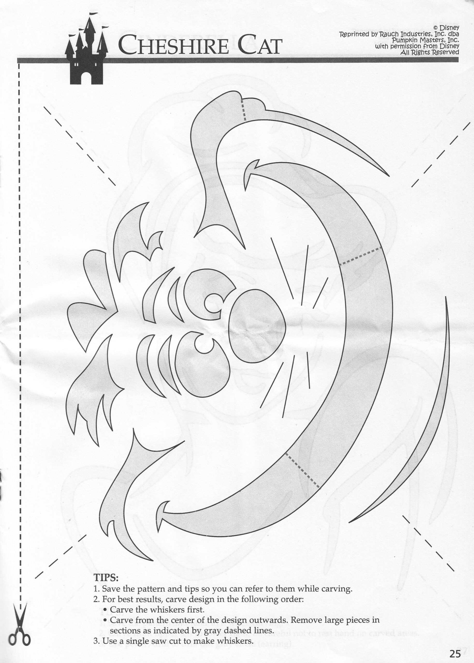 Printable Cheshire Cat Template Printable Cheshire Cat Template