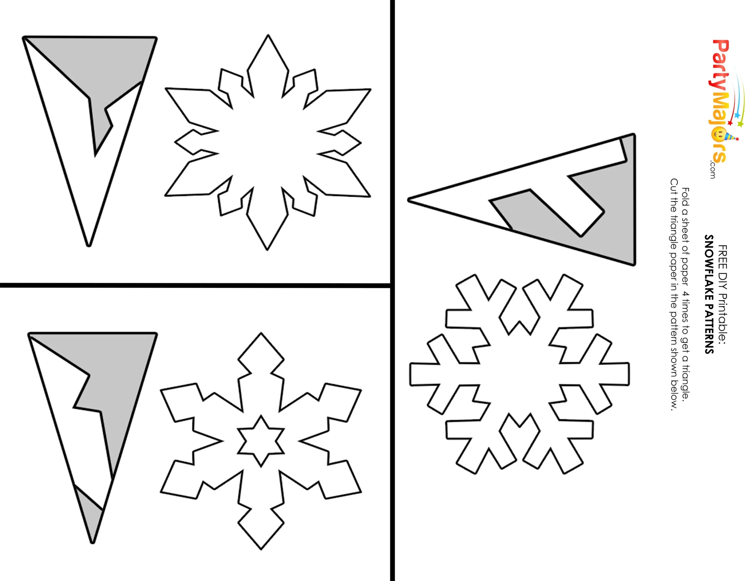 Printable Snowflake Template Cut Out Printable Snowflake Template Cut Out
