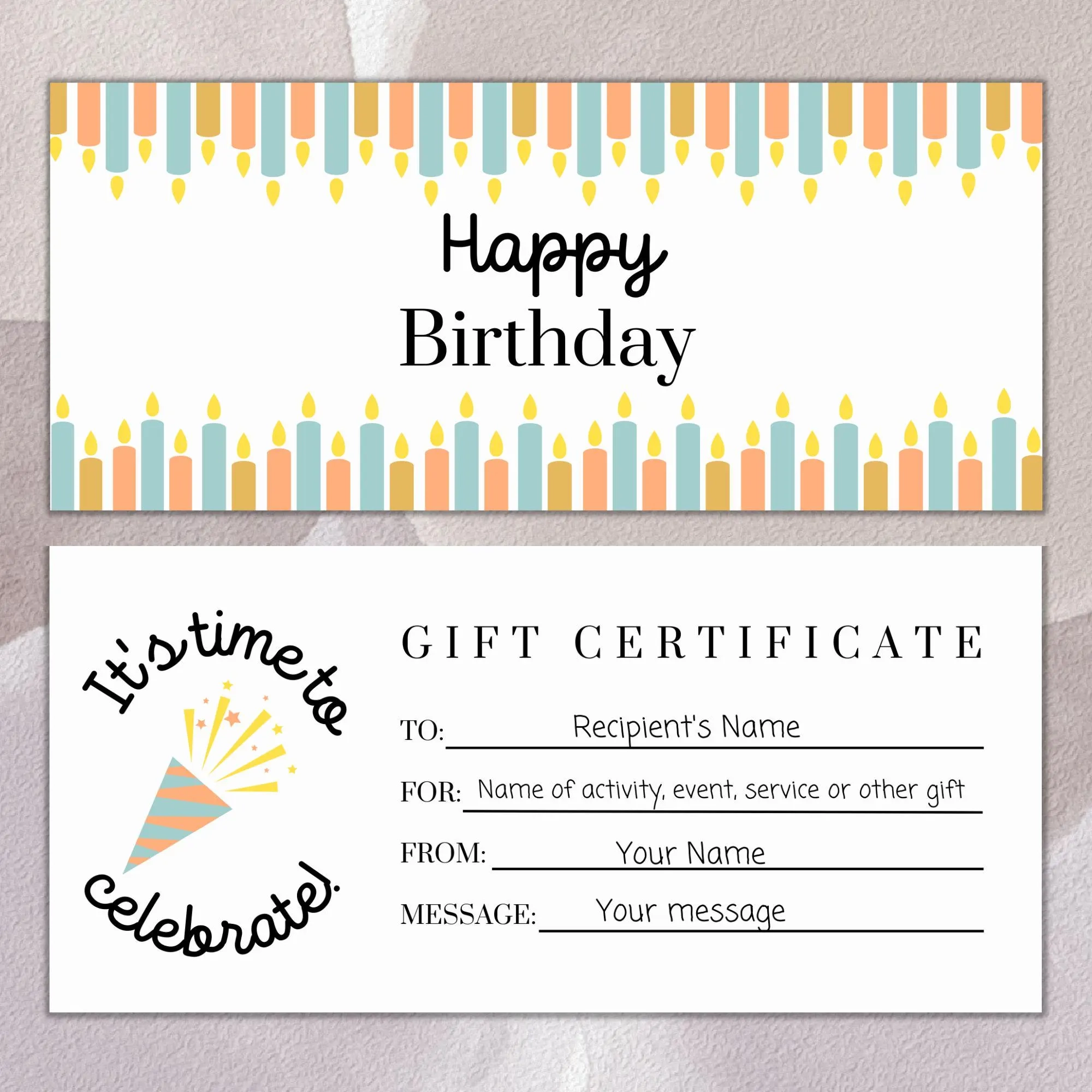 Printable Coupon Template For Birthday