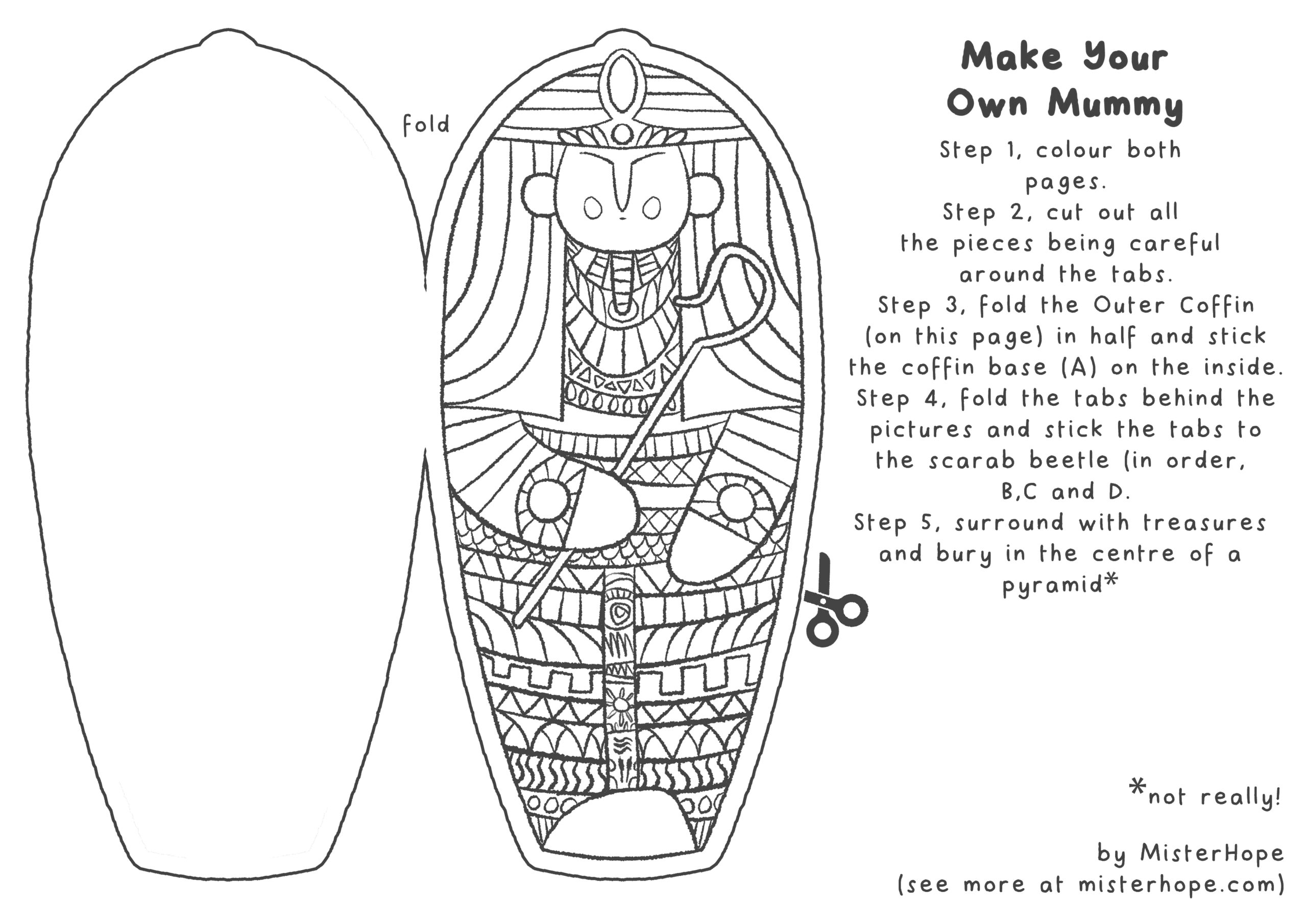 Cut Out Sarcophagus Template Printable Cut Out Sarcophagus Template Printable