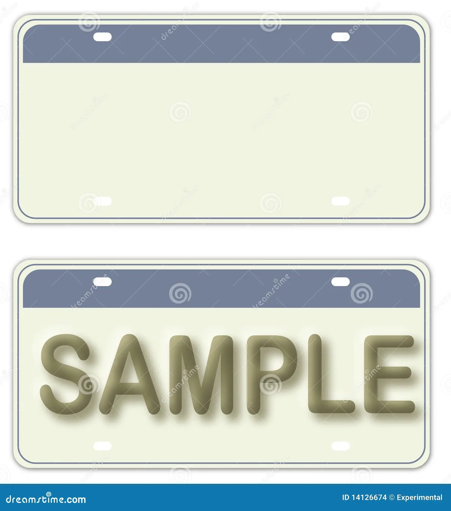 Empty Number Plate Stock Illustrations 1 083 Empty Number Plate 