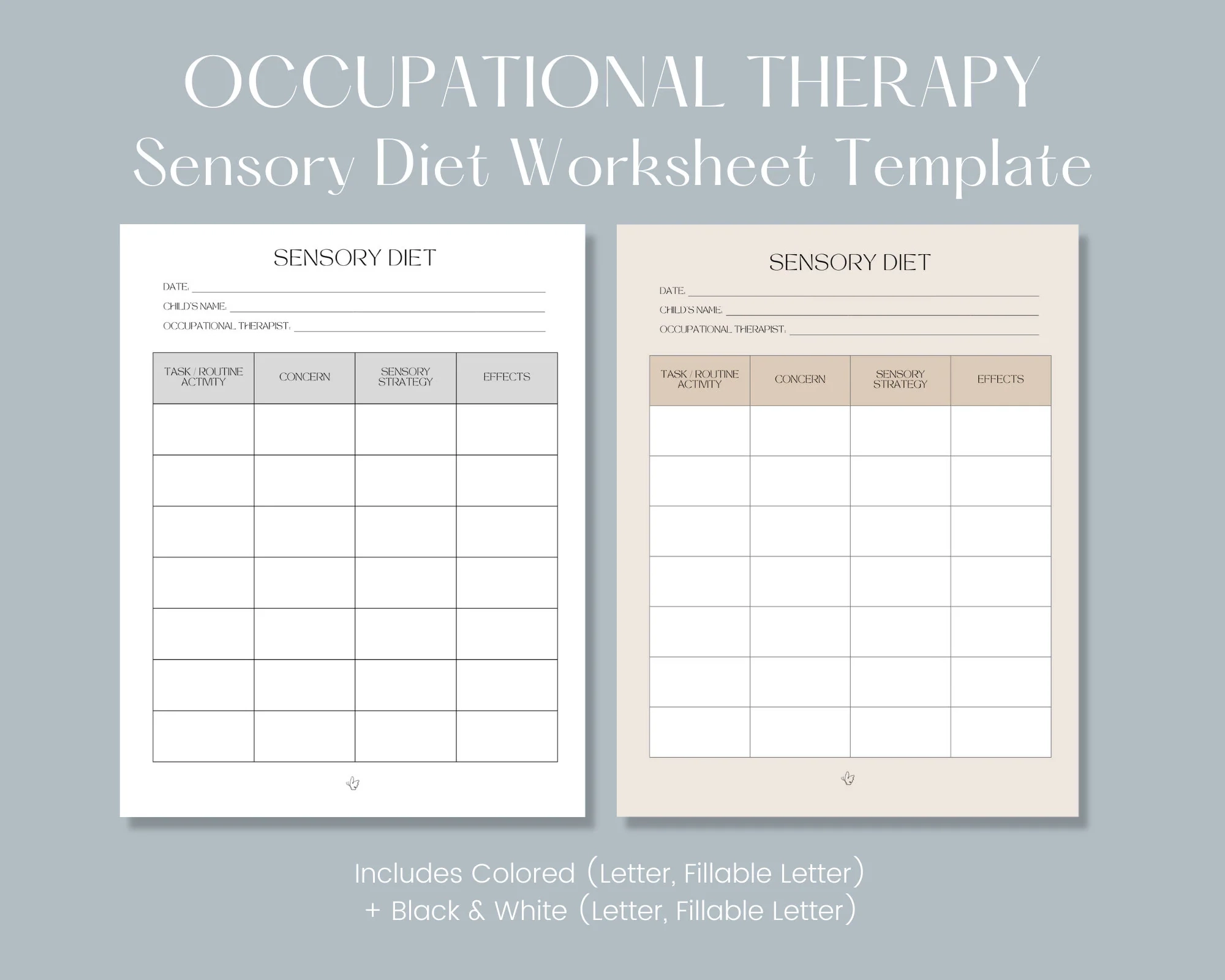 Ergotherapie Sensorische Di t Arbeitsblatt Vorlage OT Minimal Style Printable Planner Home Programm Handout Brief Fillable PDF Ergotherapie Sensorische Di t Arbeitsblatt Vorlage OT Minimal Style Printable Planner Home Programm Handout Brief Fillable PDF