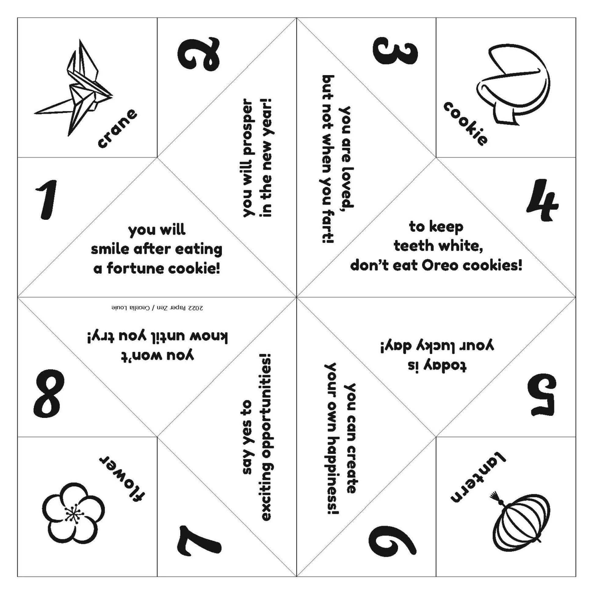 Fortune Teller PDF PaperZen Fortune Teller PDF PaperZen