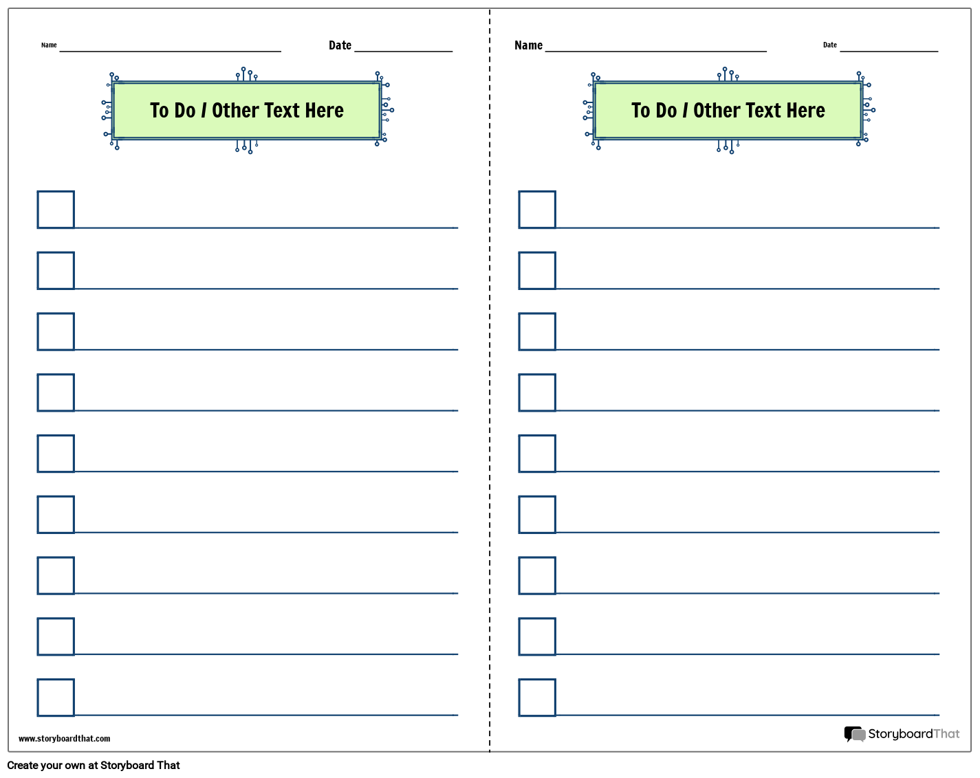 Free Checklist Templates For Students Storyboard That Free Checklist Templates For Students Storyboard That