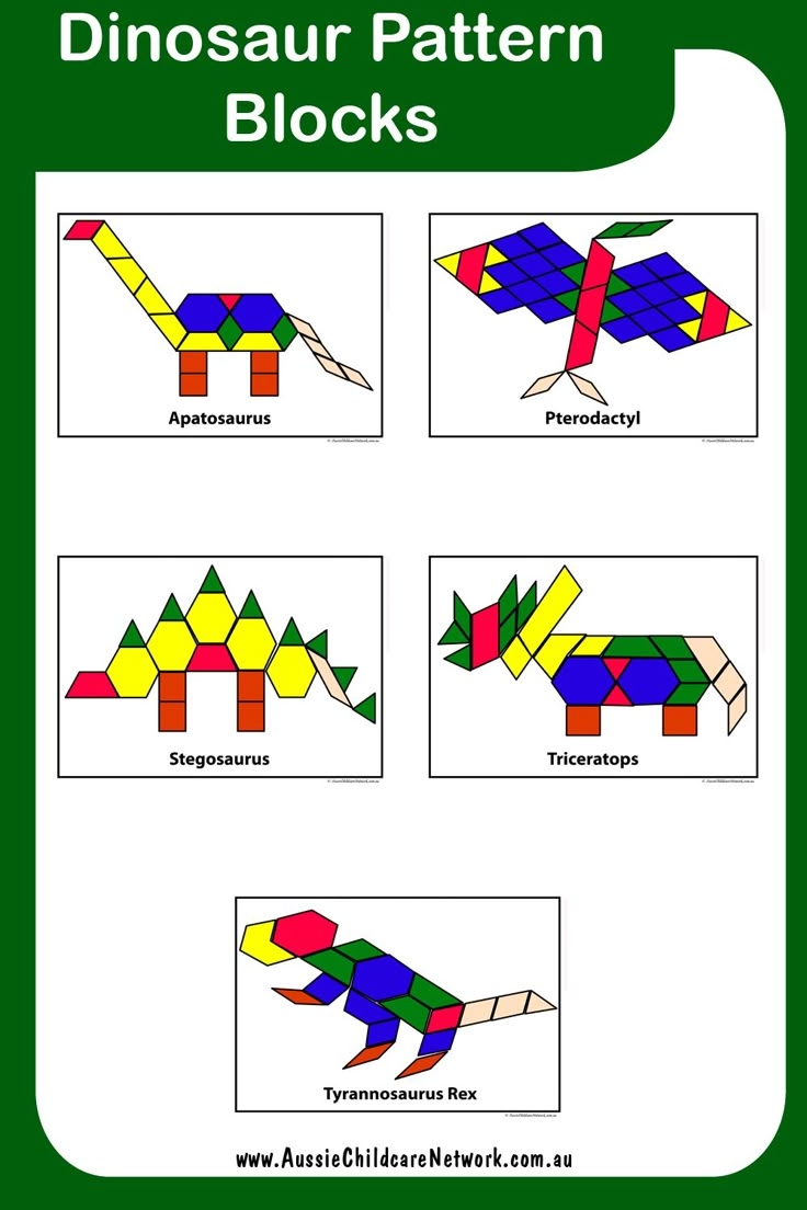 Free Dinosaur Pattern Blocks