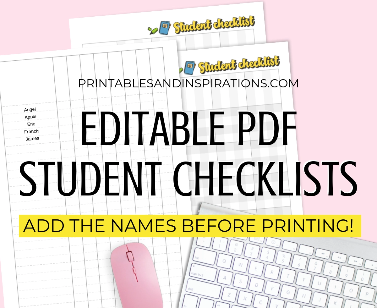 Student Checklist Template Free Printable Student Checklist Template Free Printable