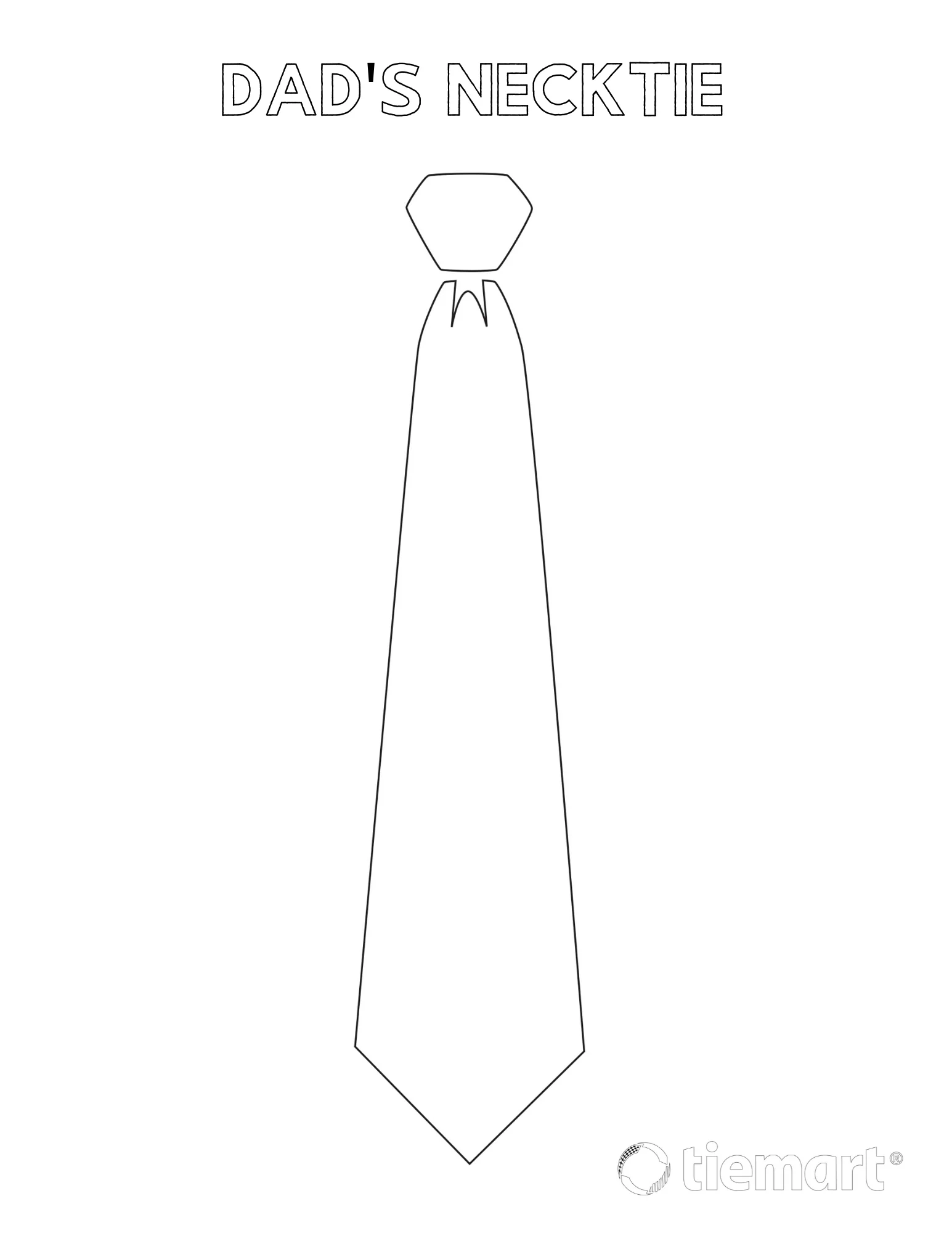 Printable Father's Day Tie Template Printable Father's Day Tie Template