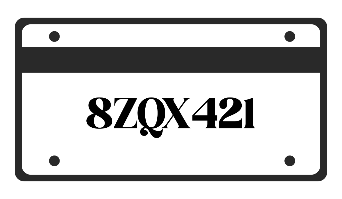 Editable Printable License Plate Template