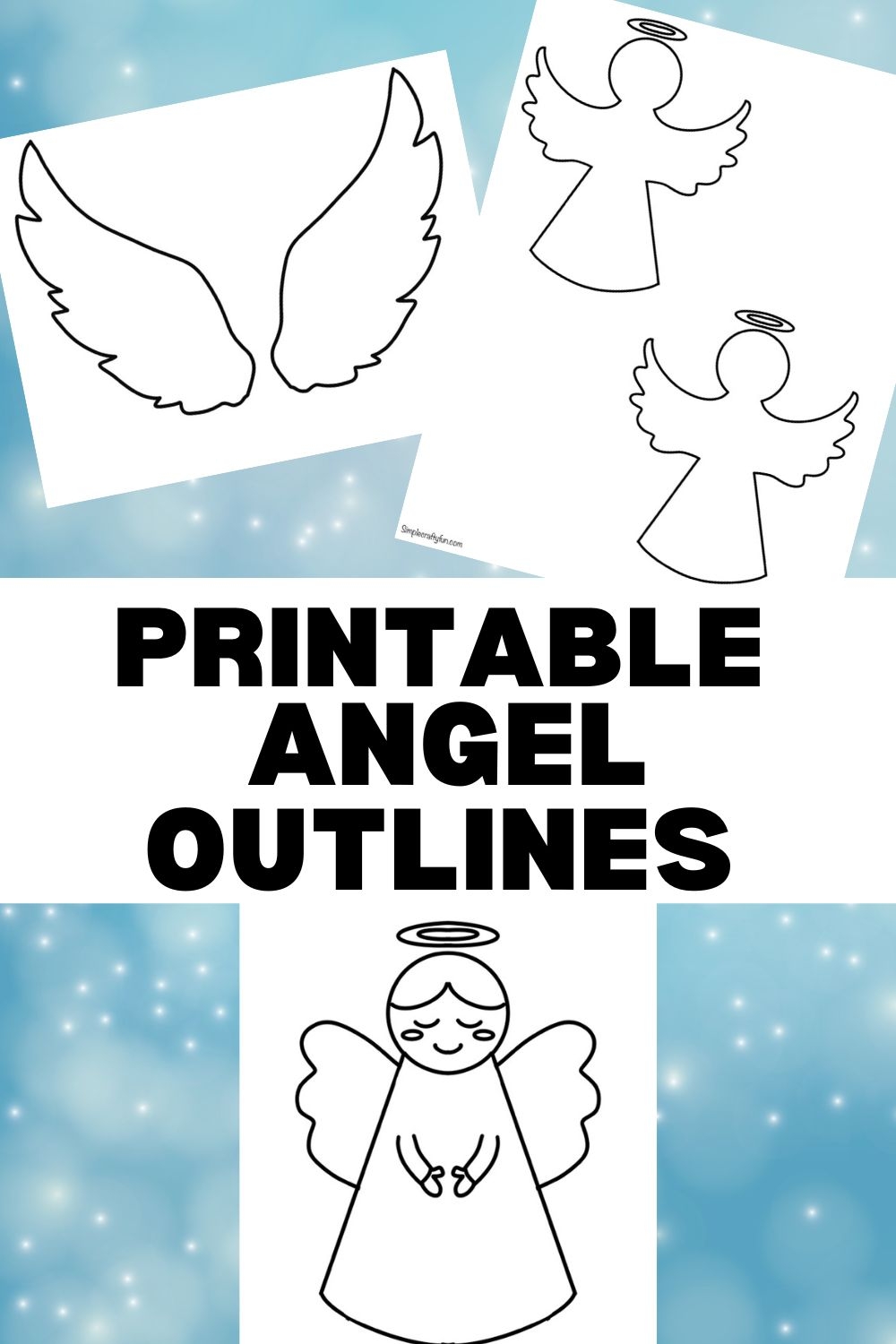 Printable Cut Out Angel Wings Template