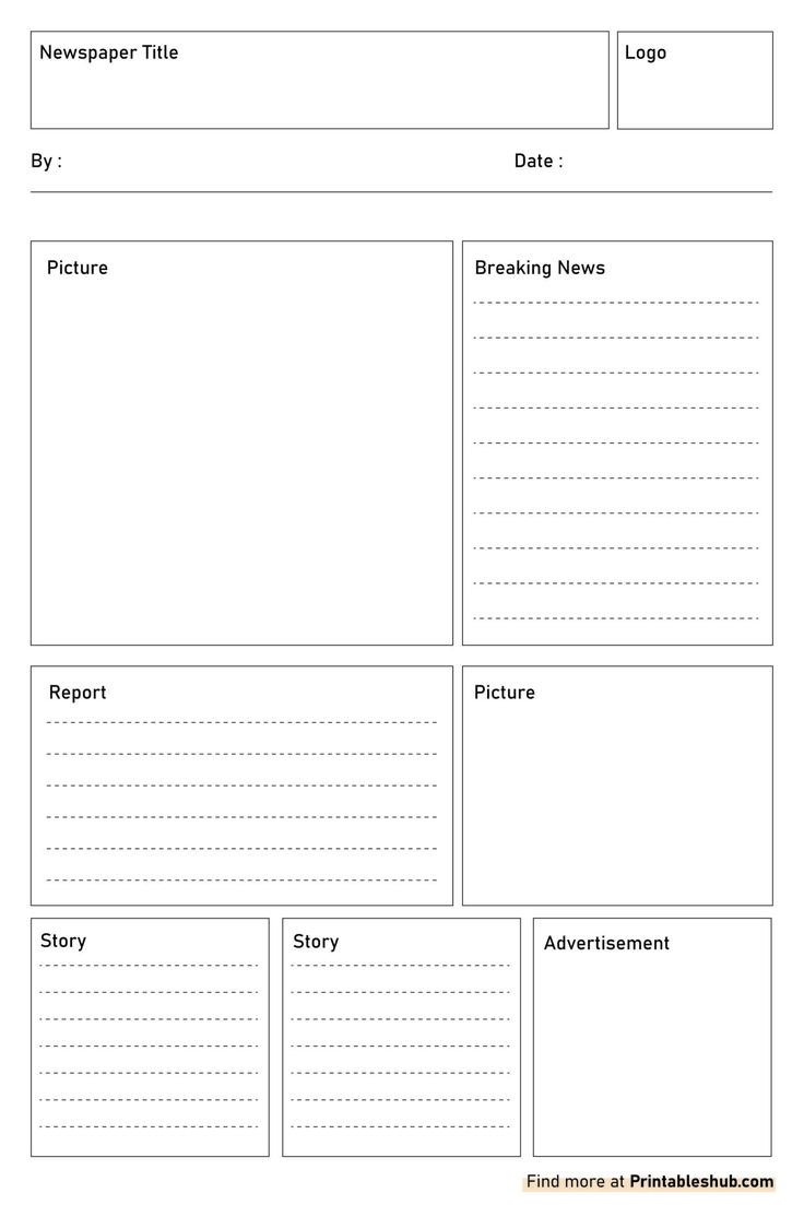 Blank Newspaper Template Printable Pdf Blank Newspaper Template Printable Pdf