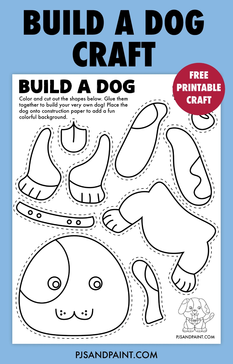 Free Printable Build A Dog Craft Pjs And Paint