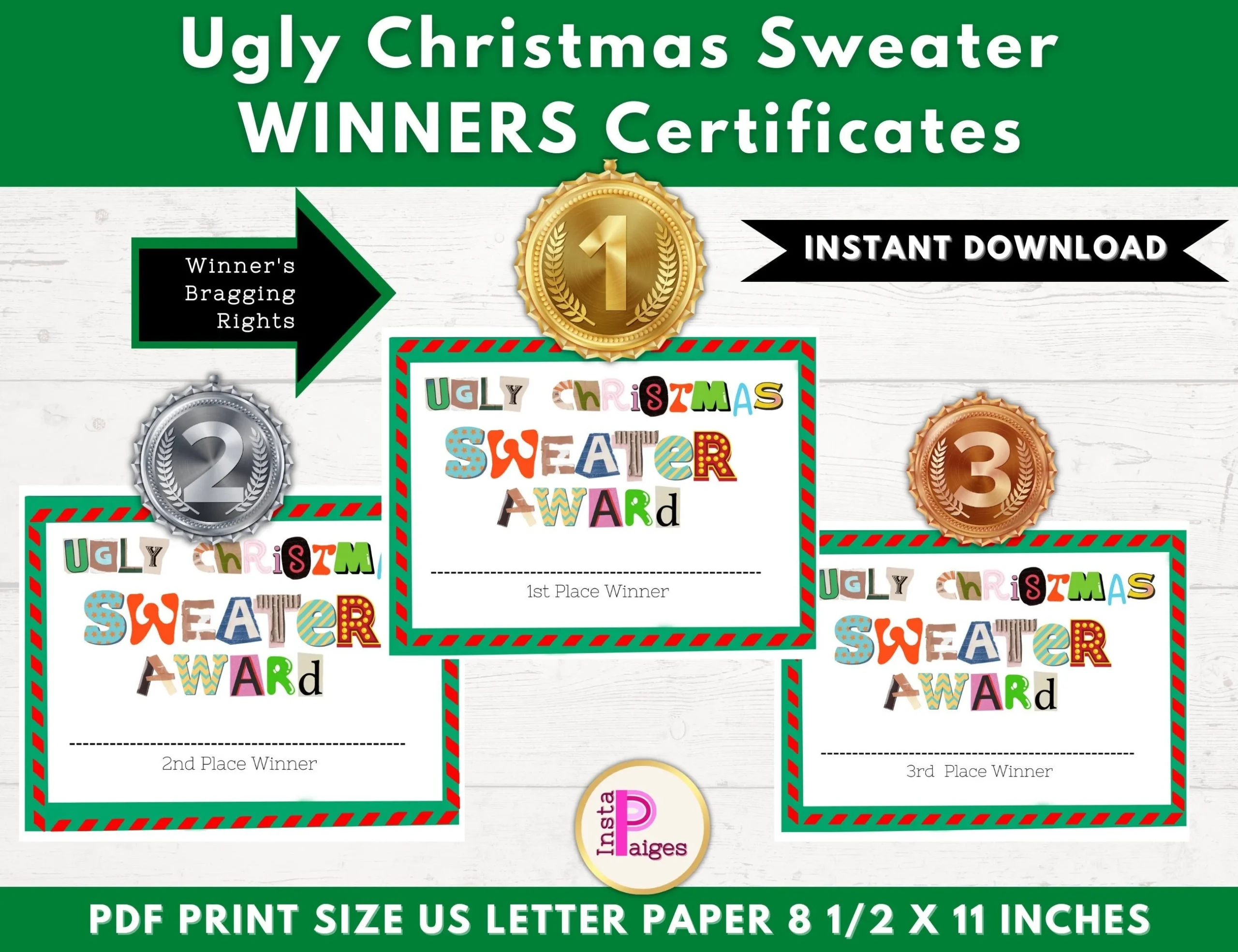 Free Printable Ugly Christmas Sweater Certificate Template Free Printable Ugly Christmas Sweater Certificate Template