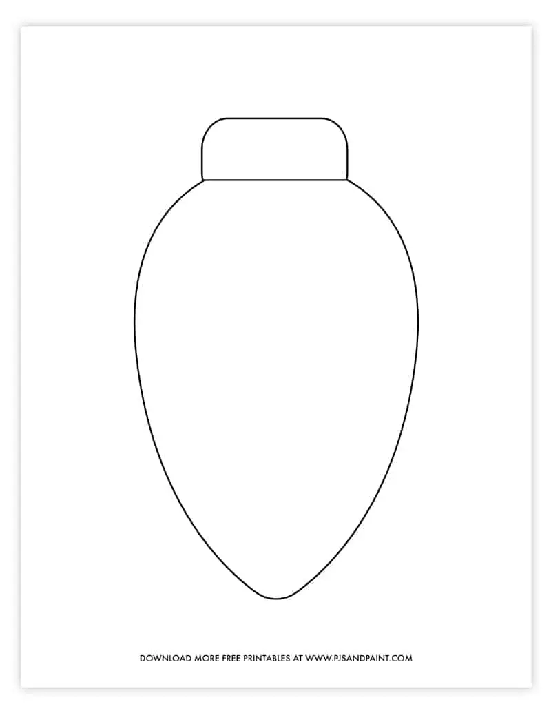 Free Printable Christmas Bulb Template Free Printable Christmas Bulb Template