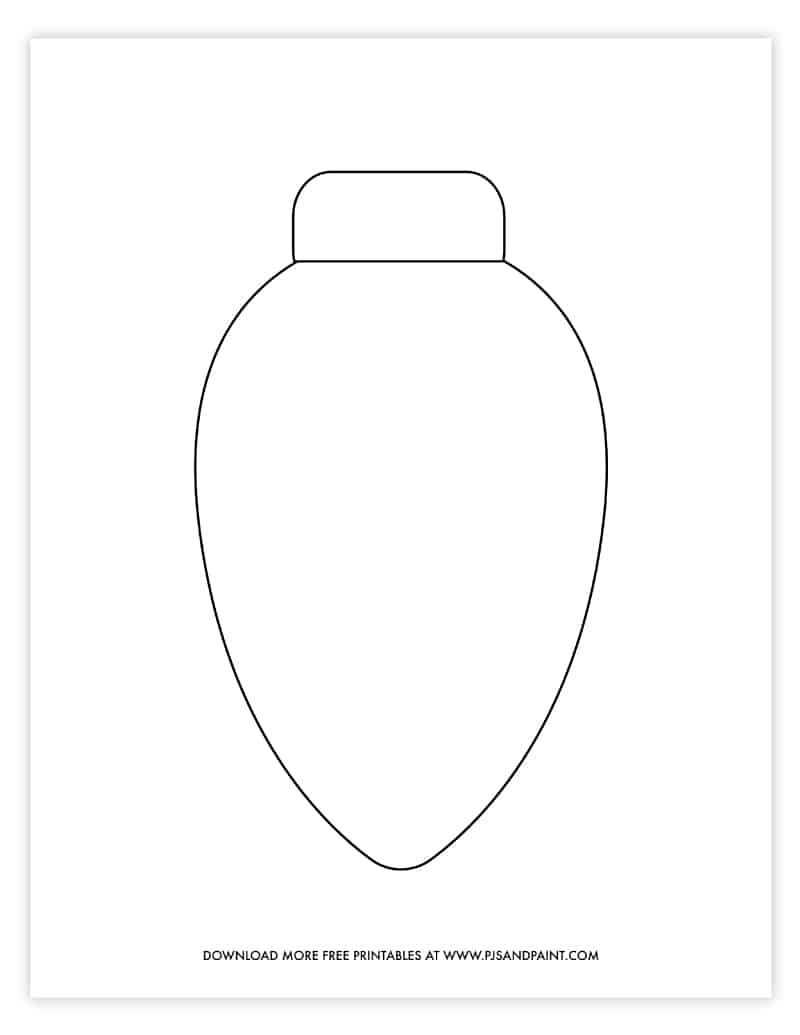 Christmas Bulb Template Free Printable Christmas Bulb Template Free Printable