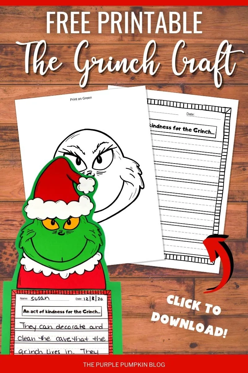 Free Printable Grinch Craftivity amp Creative Writing Project Free Printable Grinch Craftivity amp Creative Writing Project