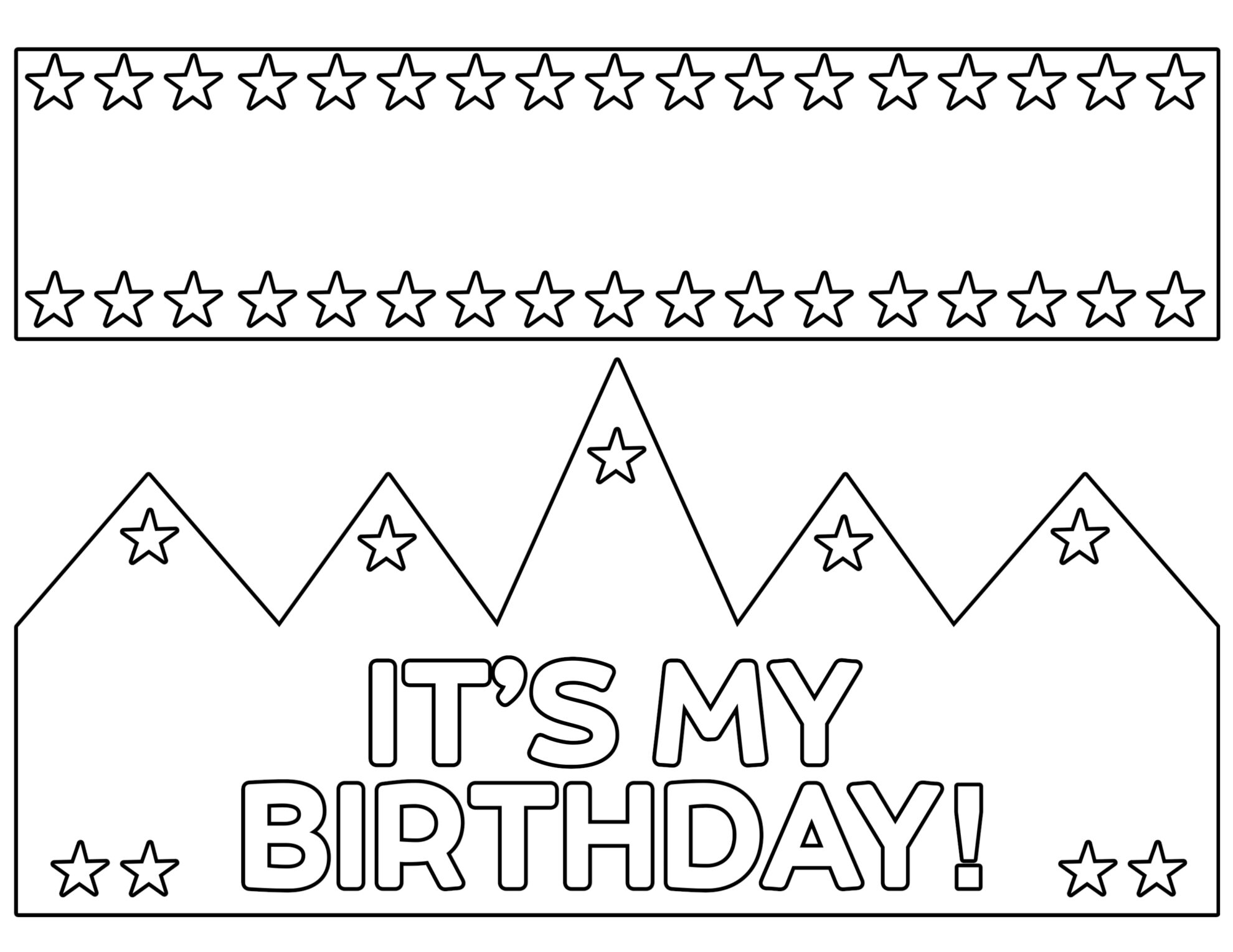 Birthday Crown Template Printable