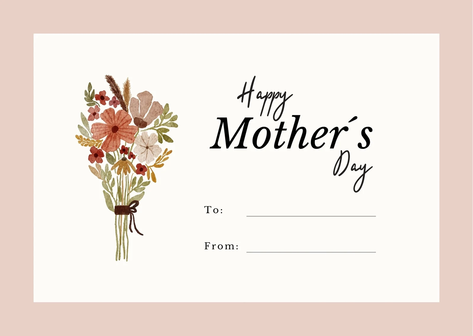 Mothers Day Cards Template Printable
