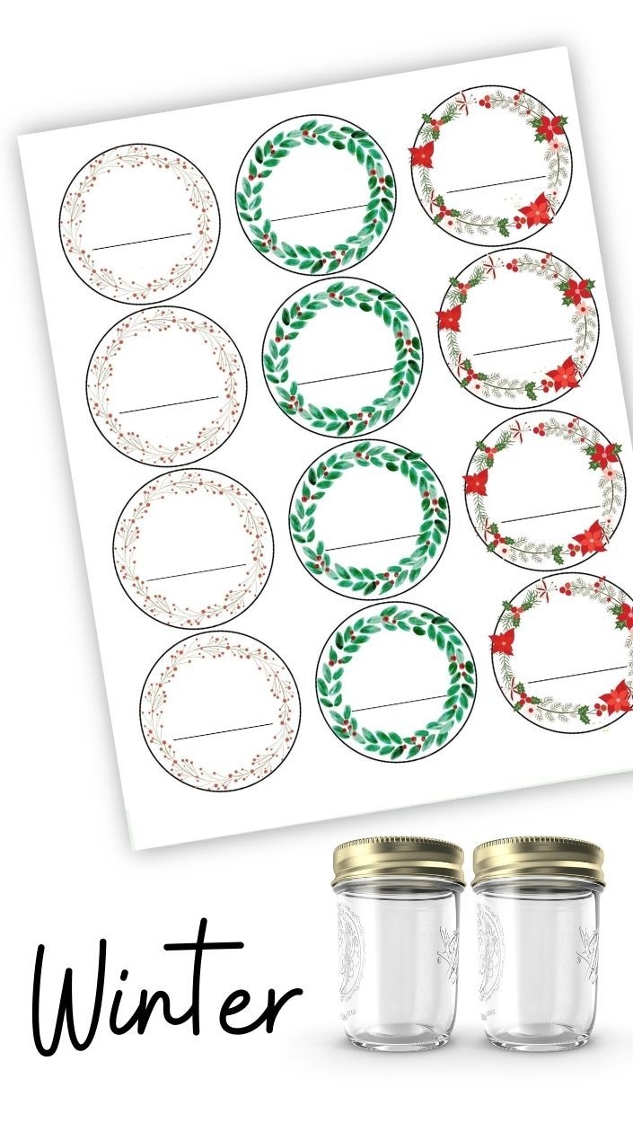 Free Printable Christmas Mason Jar Labels Template