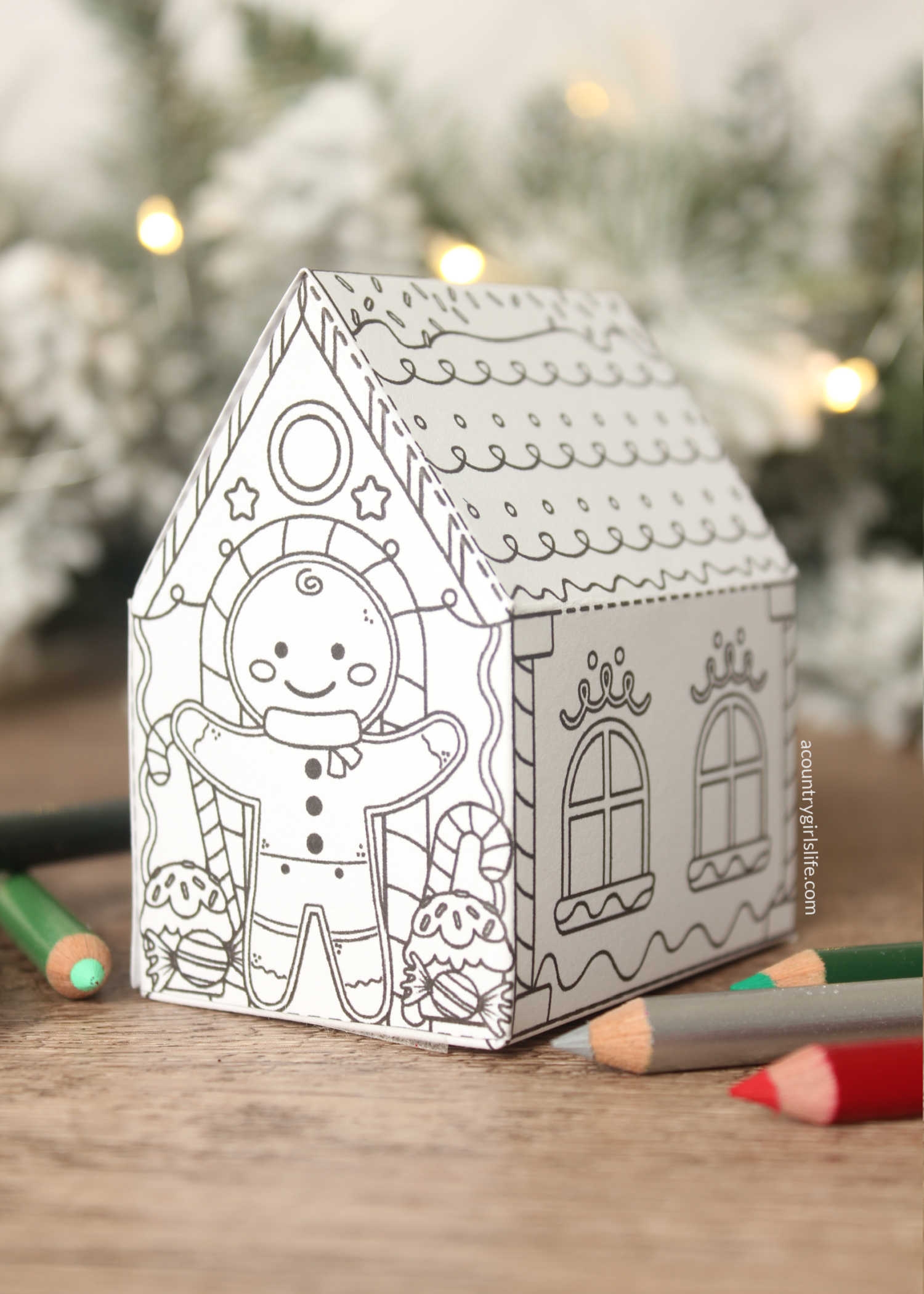 Printable Gingerbread House Template To Color Printable Gingerbread House Template To Color