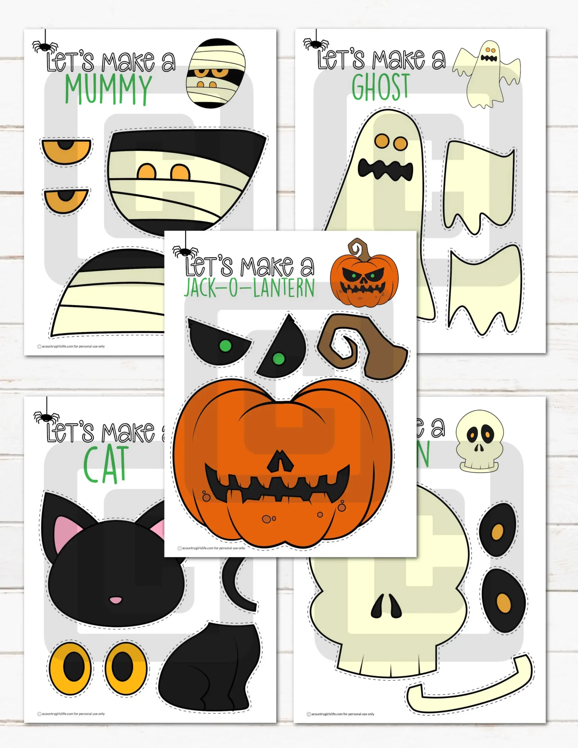 Halloween Cut Out Templates Cut amp Paste Crafts A Country  Halloween Cut Out Templates Cut amp Paste Crafts A Country