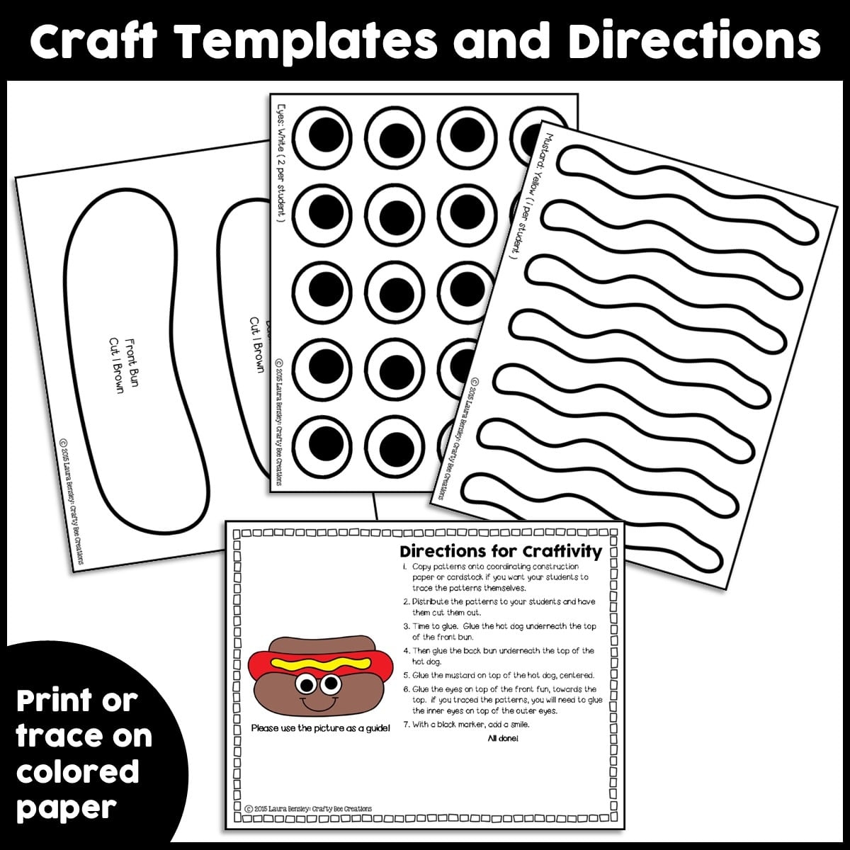 Hot Dog Craft Activity Crafty Bee Creations Hot Dog Craft Activity Crafty Bee Creations