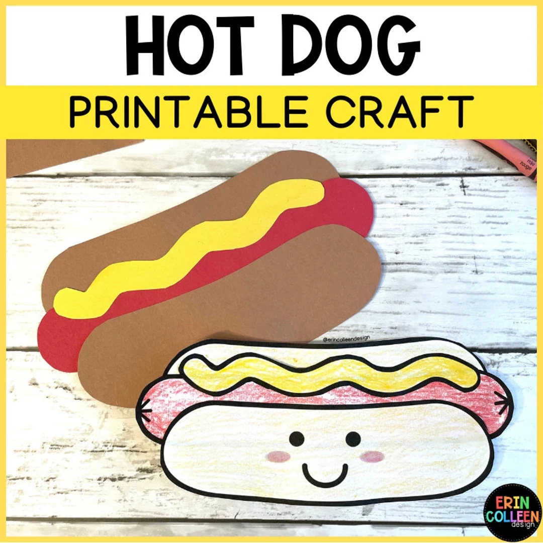 Printable Hot Dog Template