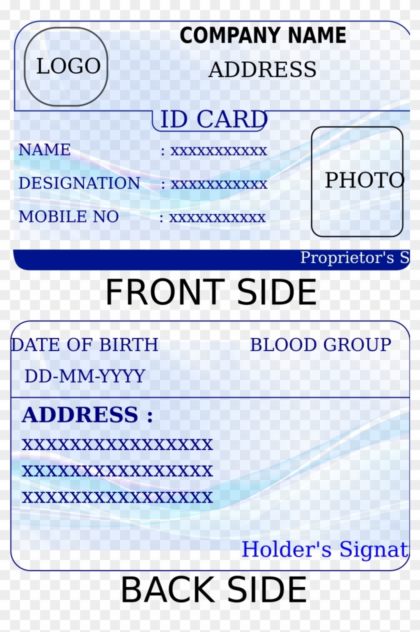 Printable Blank Id Card Template Printable Blank Id Card Template