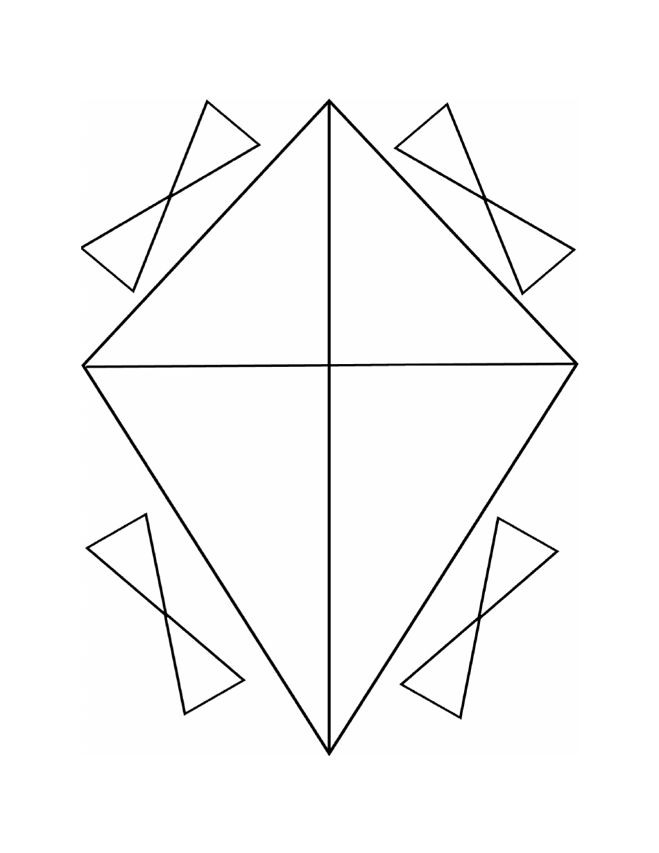 Printable Cut Out Kite Template Printable Cut Out Kite Template