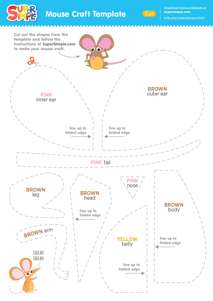 Printable Mouse Craft Template