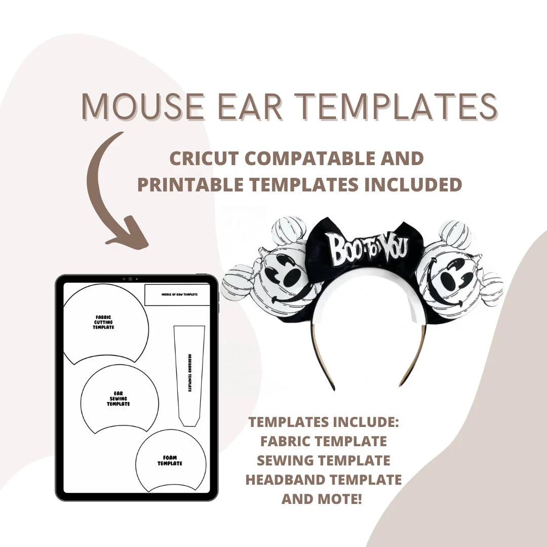 Mouse Ear Template Bundle DIY Headband amp Bow cricut printable Digital Download Etsy UK