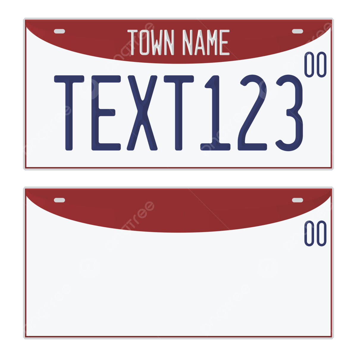 Editable Printable License Plate Template