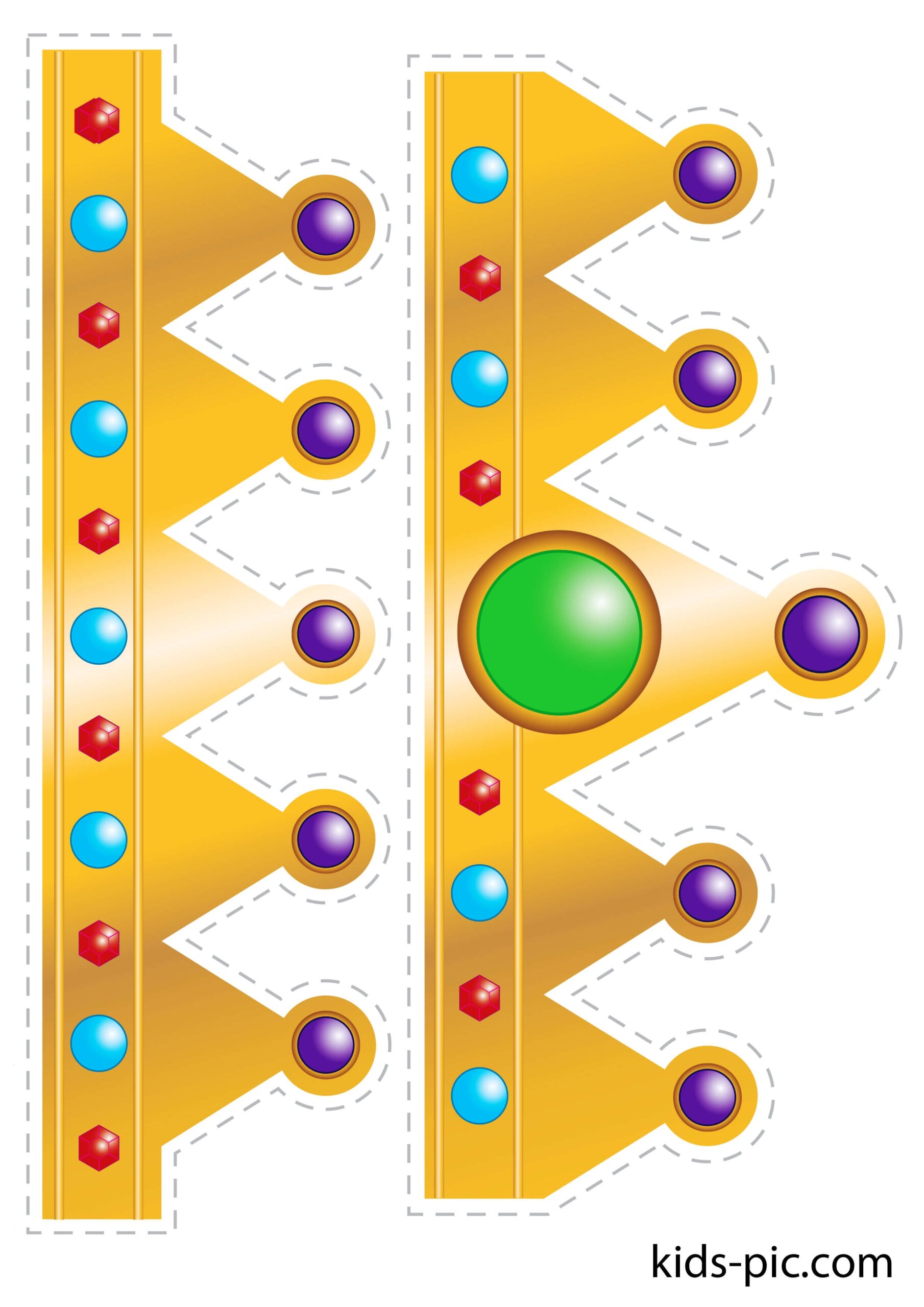 Colored Crown Template Printable Colored Crown Template Printable
