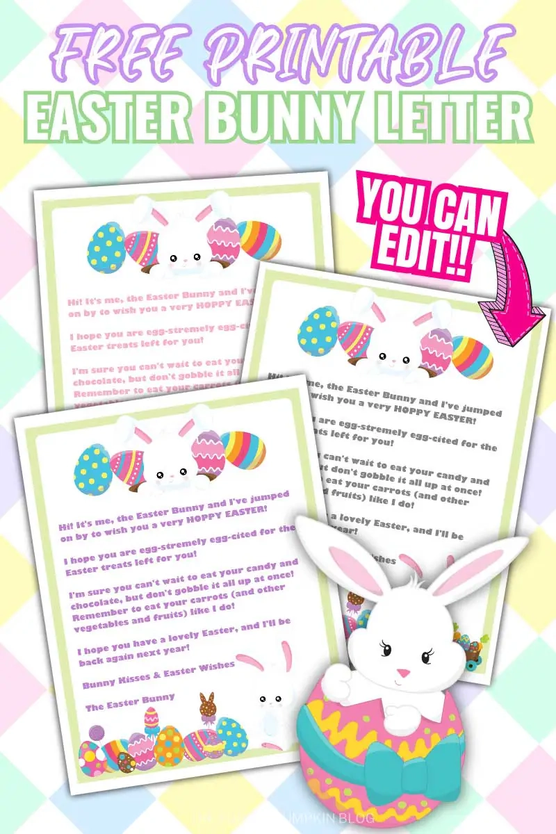 Personalized Easter Bunny Letter Free Printable Template Personalized Easter Bunny Letter Free Printable Template