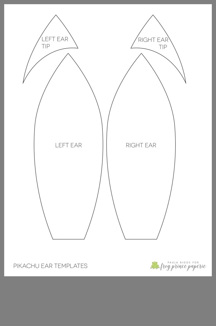 Free Printable Pikachu Ears Template