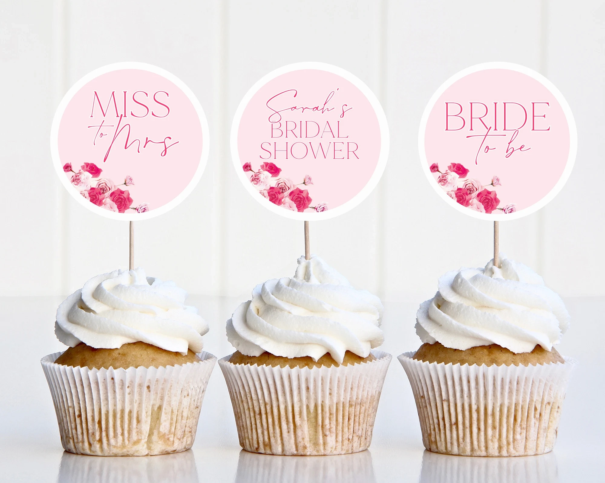 Template Bridal Shower Cupcake Toppers Free Printable Template Bridal Shower Cupcake Toppers Free Printable
